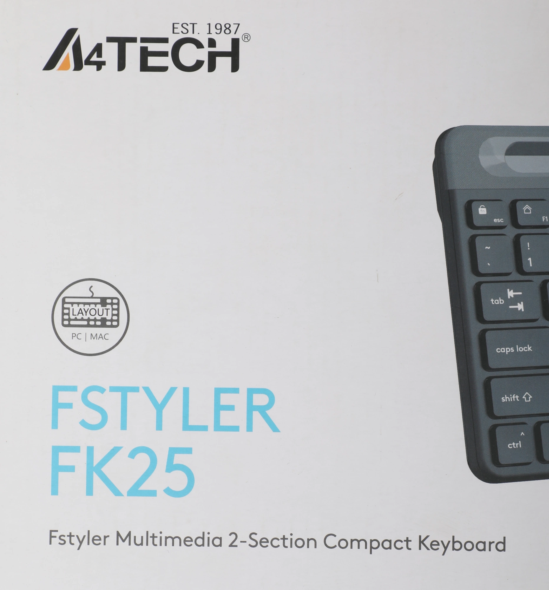 Клавиатура A4Tech Fstyler FK25 черный/серый USB slim [1530215]