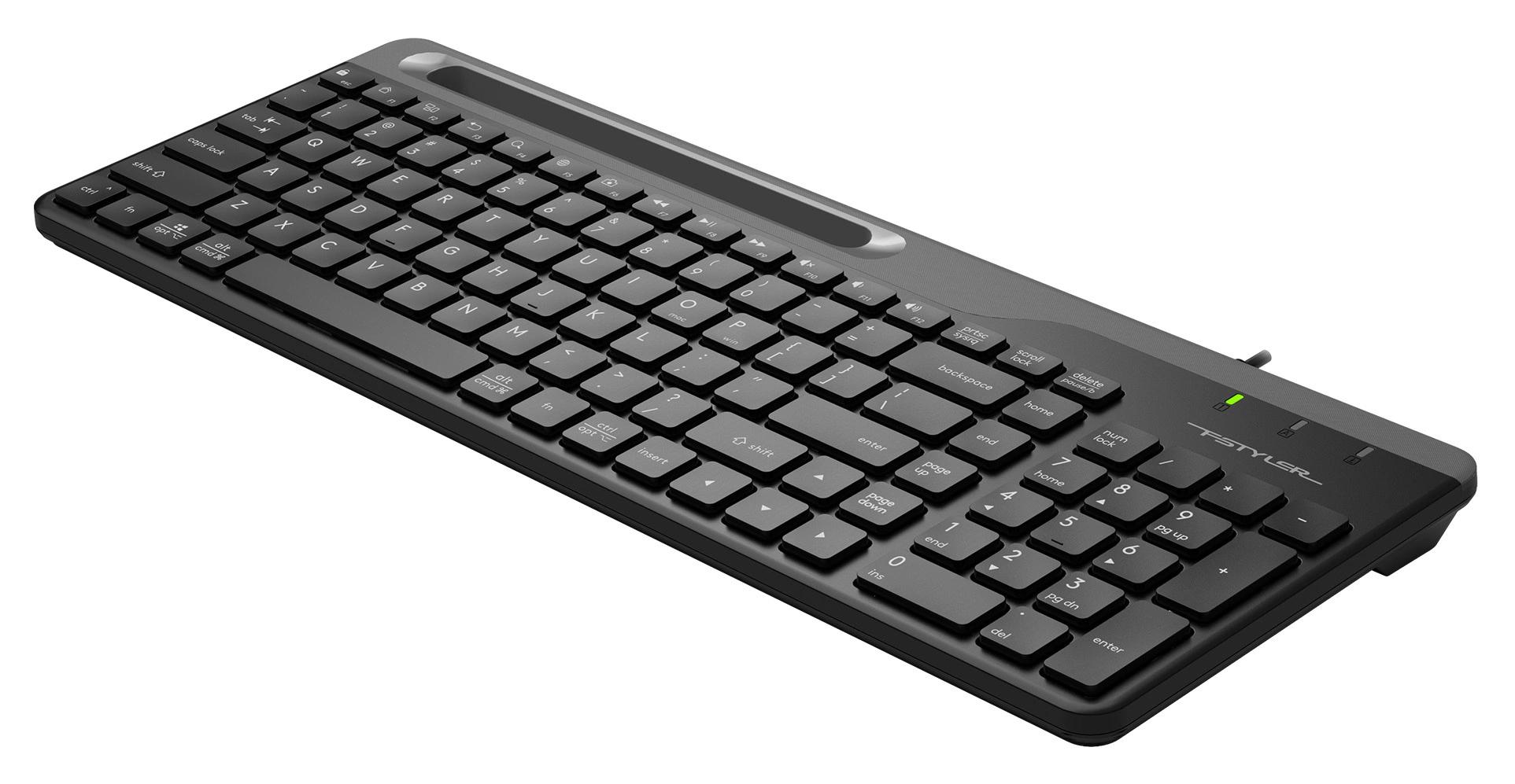 Клавиатура A4Tech Fstyler FK25 черный/серый USB slim [1530215]