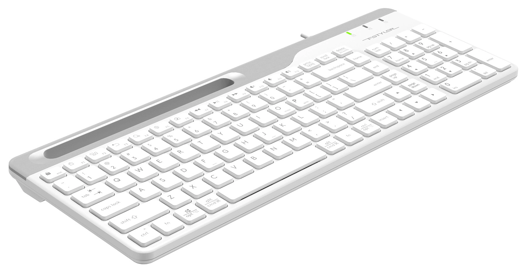 Клавиатура A4Tech Fstyler FK25 белый/серый USB slim [1530217]