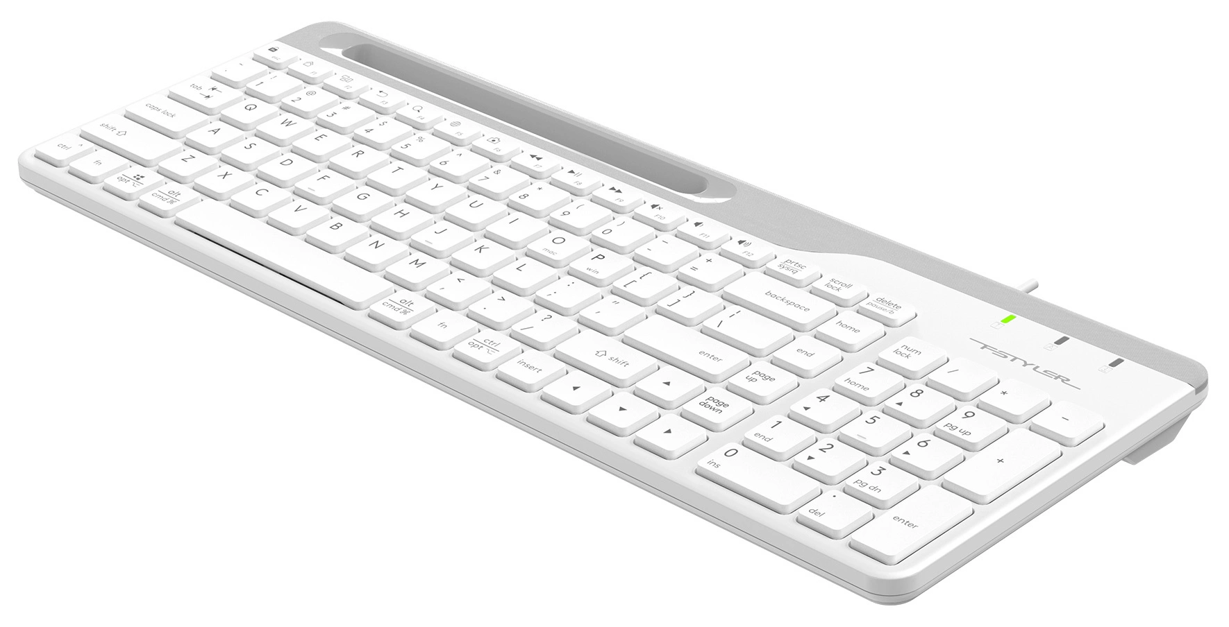Клавиатура A4Tech Fstyler FK25 белый/серый USB slim [1530217]