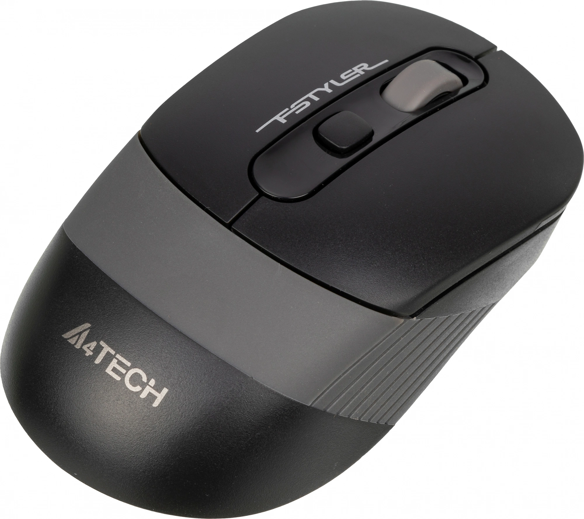 A-4Tech Мышь Fstyler FG10S черный/серый оптическая (2000dpi) беспроводная USB [1204030]