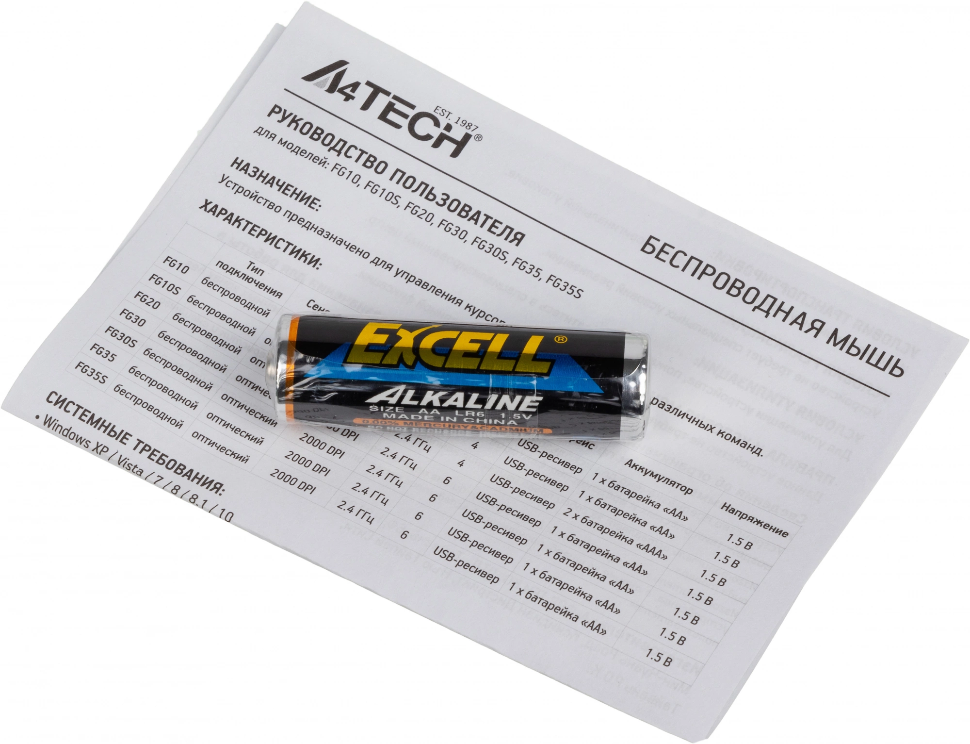 A-4Tech Мышь Fstyler FG10S черный/серый оптическая (2000dpi) беспроводная USB [1204030]