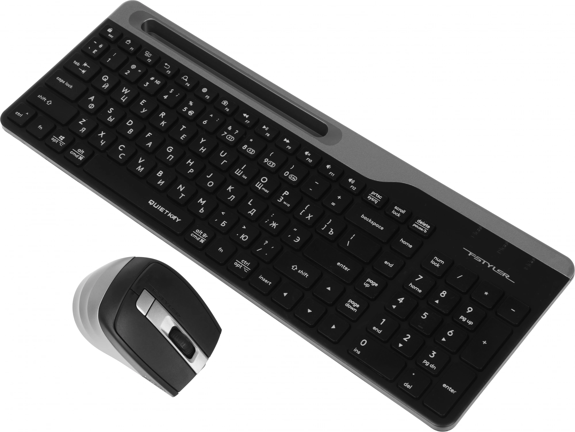 Клавиатура + мышь A4Tech Fstyler FB2535C клав:черный/серый мышь:черный/серый USB беспроводная Blueto