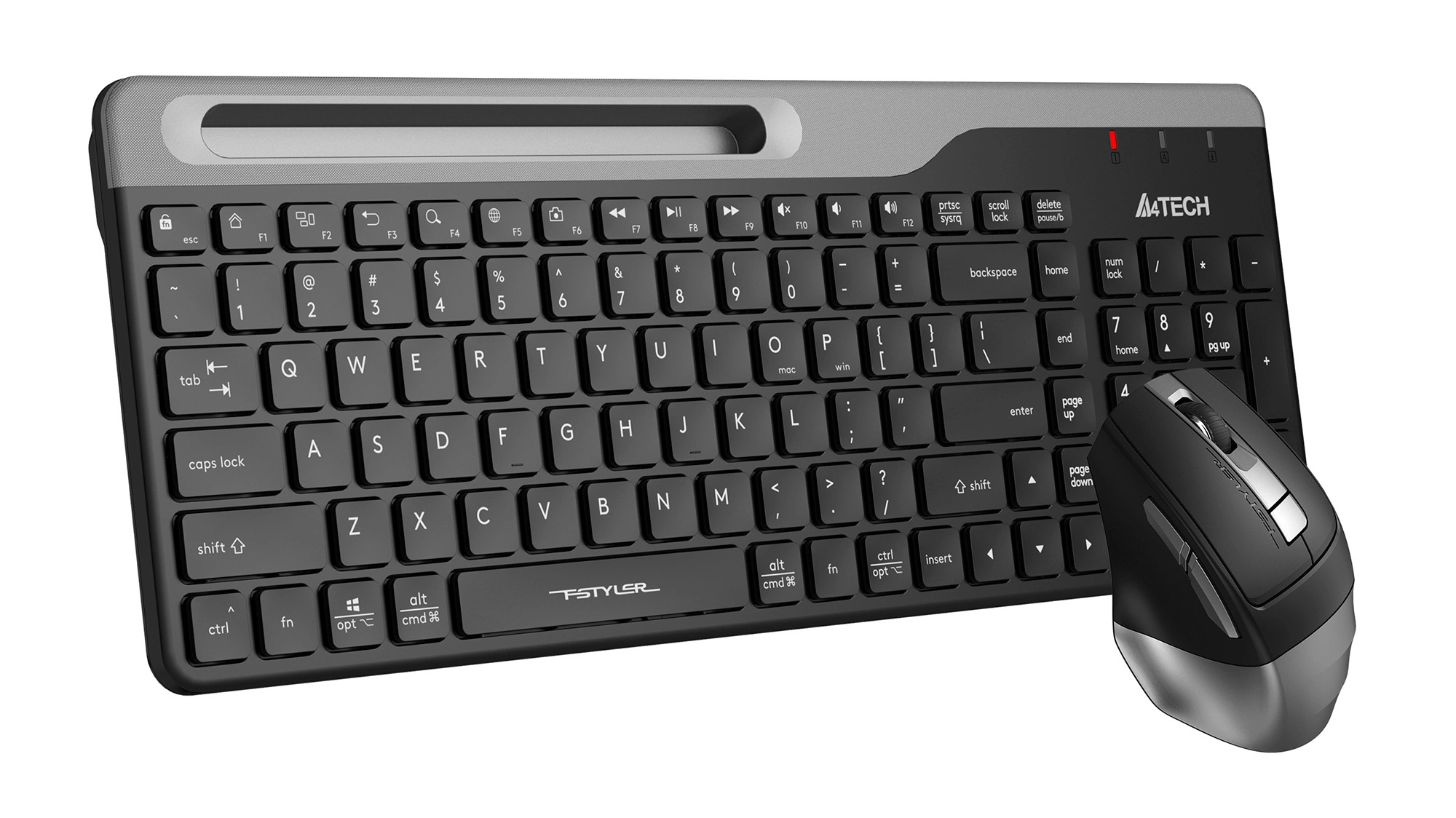 Клавиатура + мышь A4Tech Fstyler FB2535C клав:черный/серый мышь:черный/серый USB беспроводная Blueto
