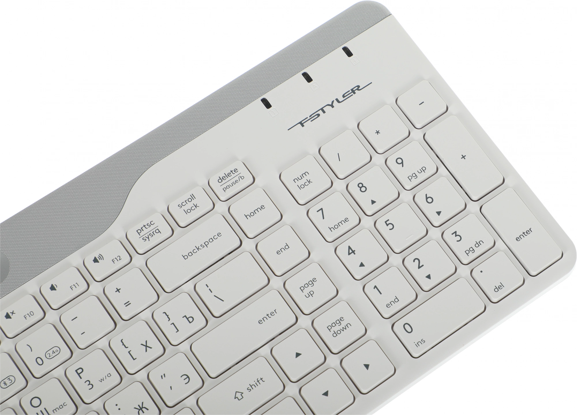 Клавиатура A4Tech Fstyler FBK25 белый/серый USB беспроводная BT/Radio slim Multimedia