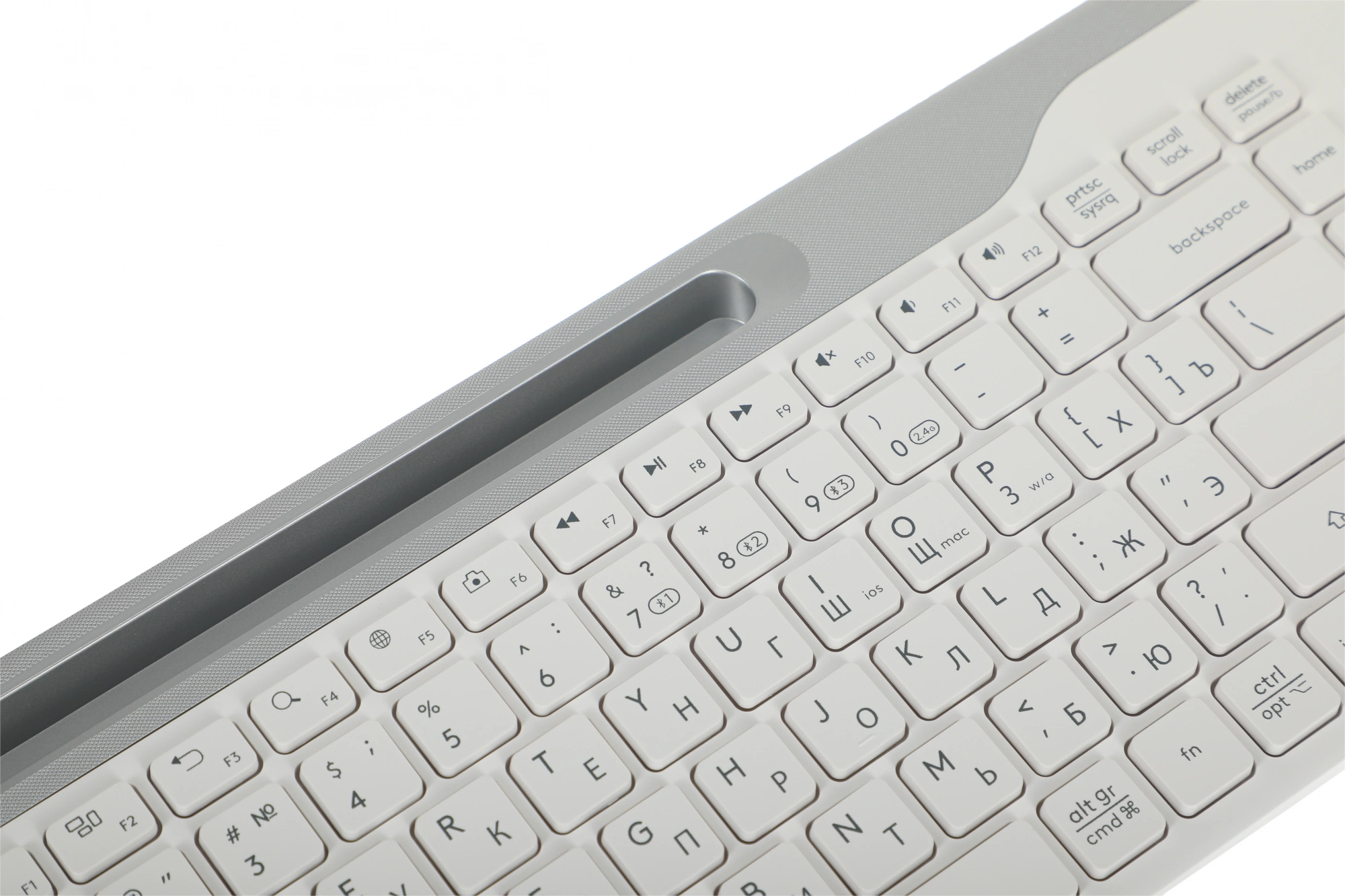 Клавиатура A4Tech Fstyler FBK25 белый/серый USB беспроводная BT/Radio slim Multimedia