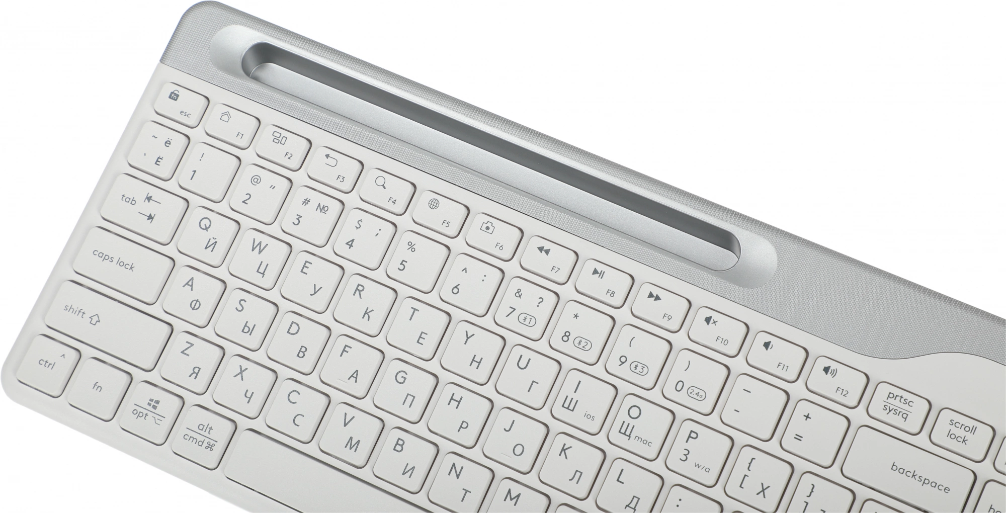 Клавиатура A4Tech Fstyler FBK25 белый/серый USB беспроводная BT/Radio slim Multimedia