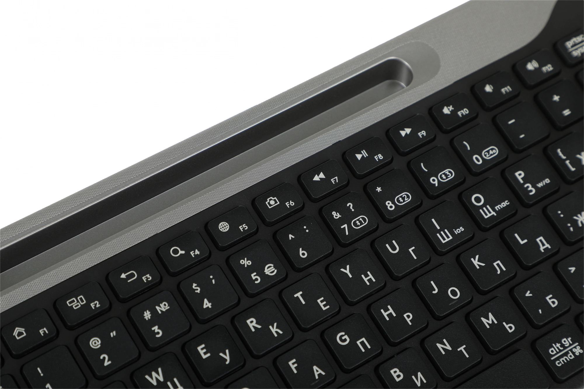 Клавиатура A4Tech Fstyler FBK25 черный/серый USB беспроводная BT/Radio slim Multimedia