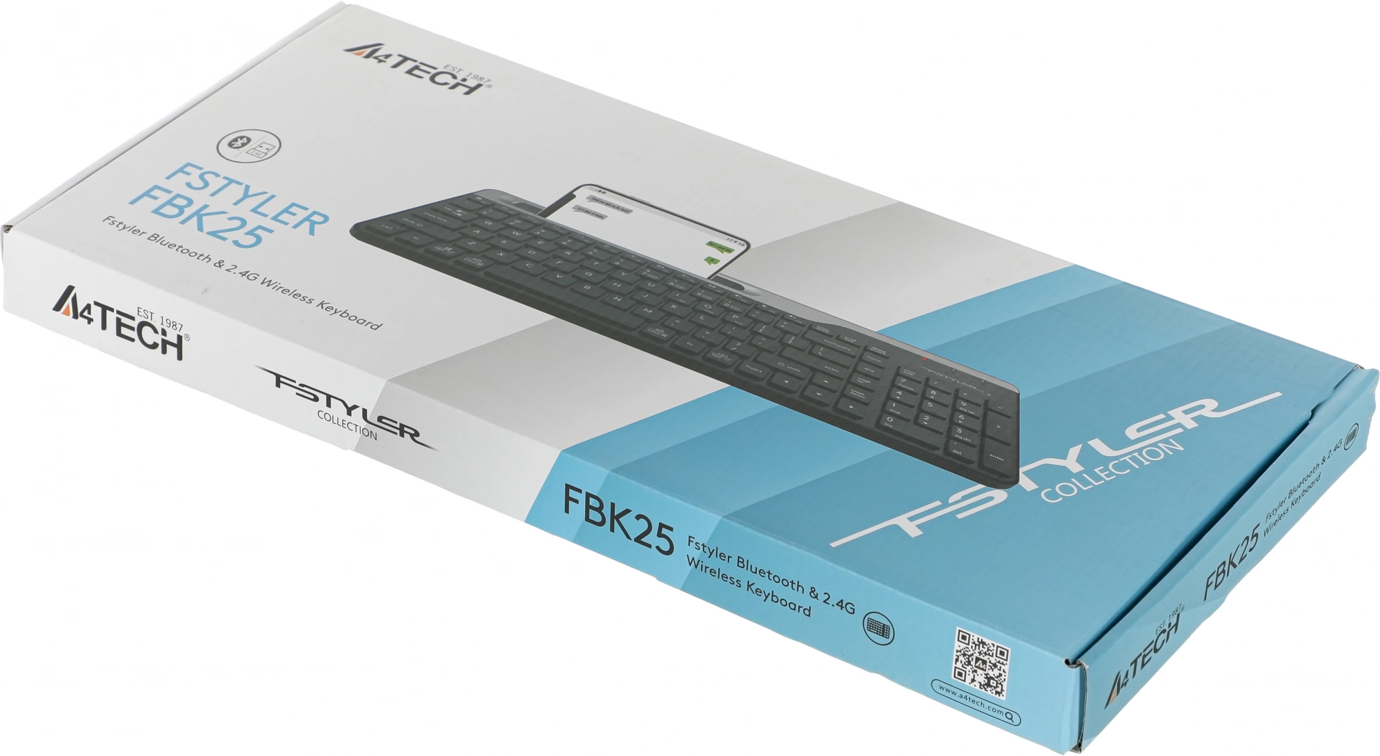 Клавиатура A4Tech Fstyler FBK25 черный/серый USB беспроводная BT/Radio slim Multimedia