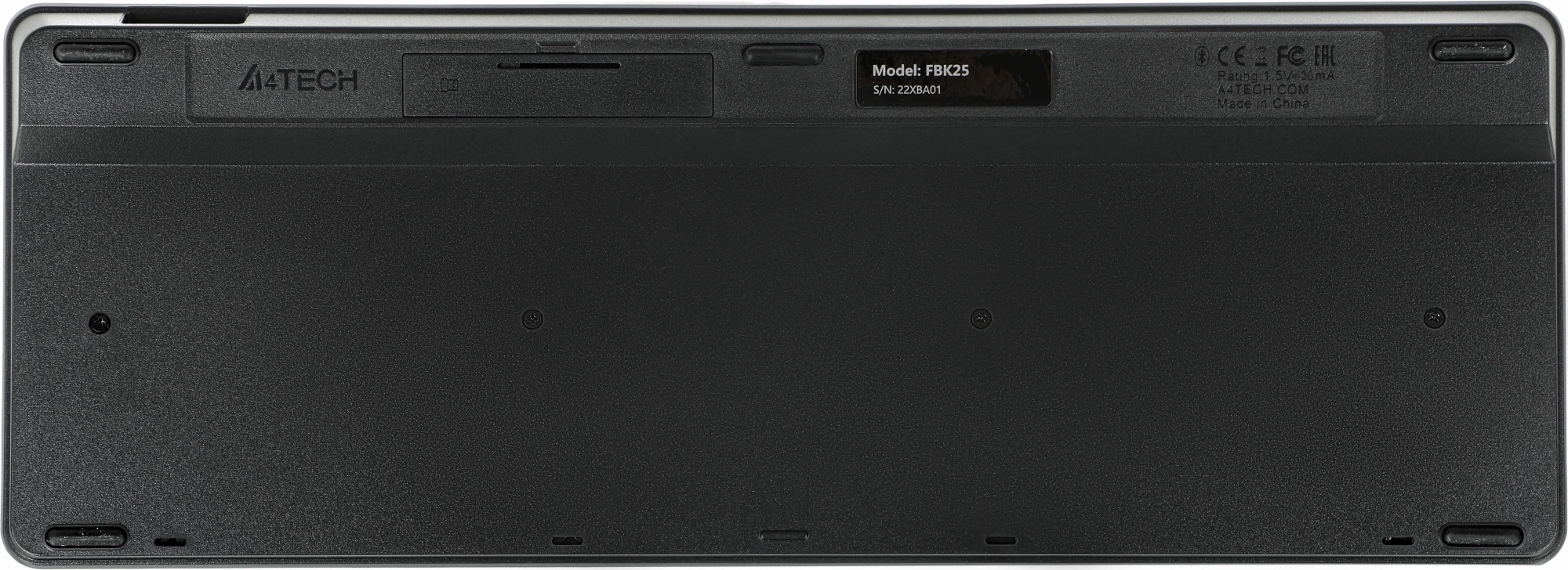 Клавиатура A4Tech Fstyler FBK25 черный/серый USB беспроводная BT/Radio slim Multimedia