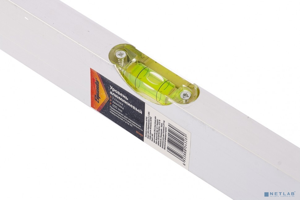 SPARTA Уровень алюминиевый, 600 мм, 3 глазка, линейка [331235]