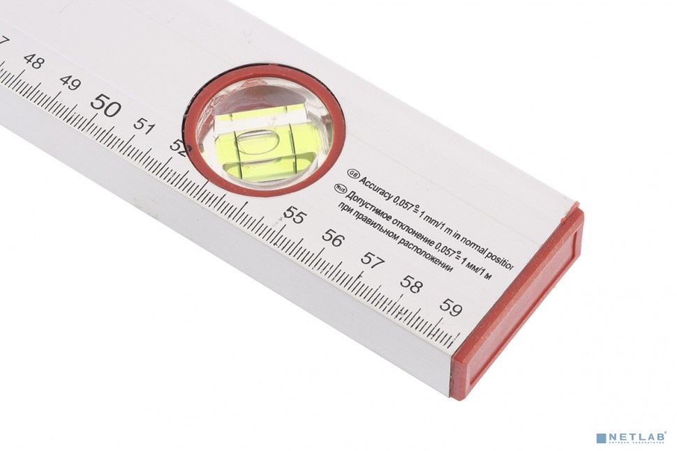 SPARTA Уровень алюминиевый, 600 мм, 3 глазка, линейка [331235]