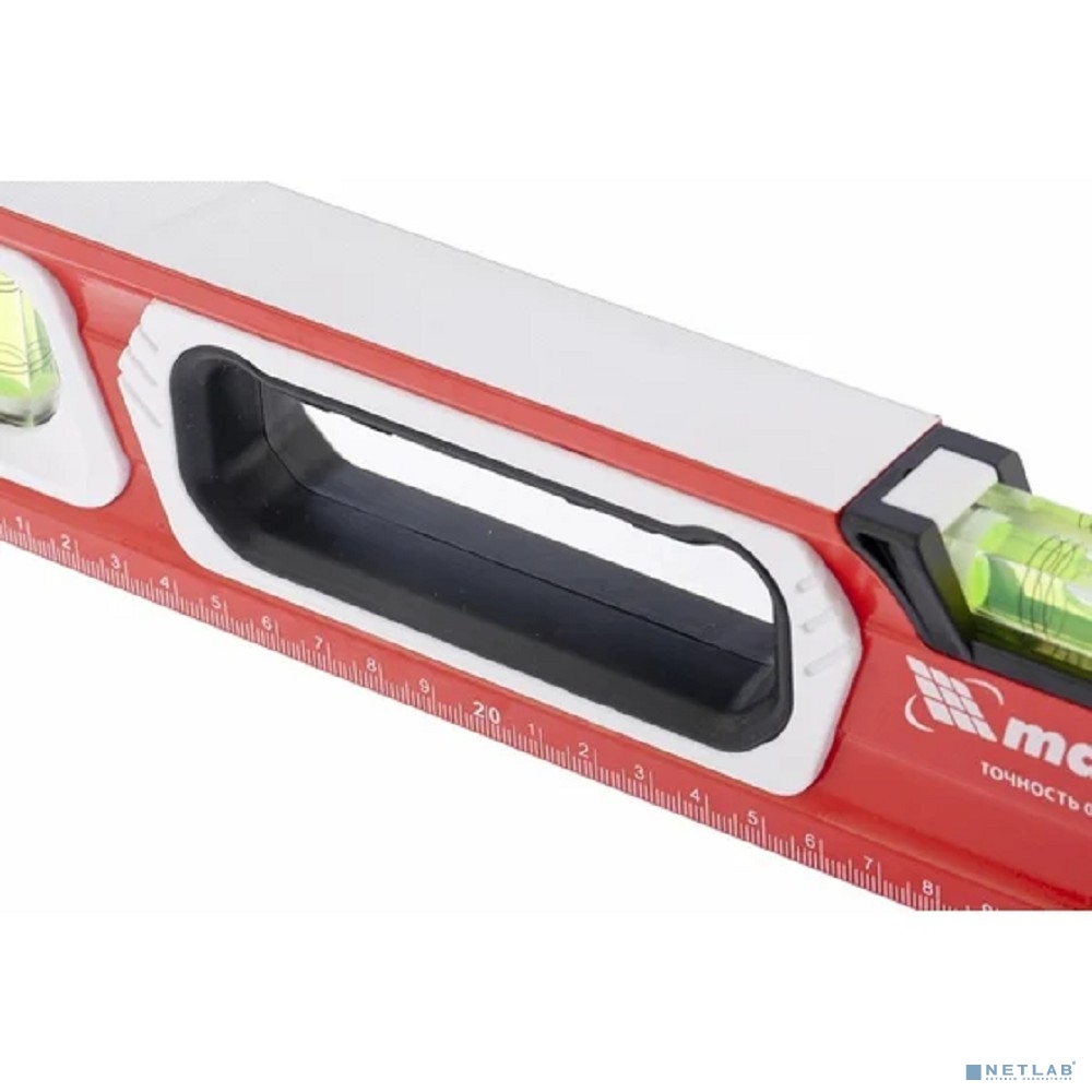 MATRIX Уровень алюминиевый, магнит., фрезеров., 3 глазка (1 зеркал.), 2 комп. рукоятки, 1500 мм [34735]