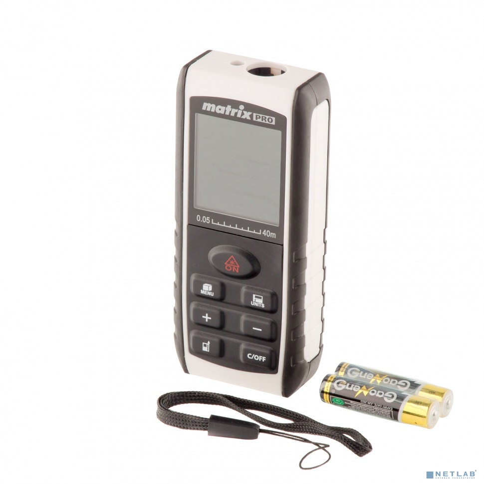 MATRIX Лазерный дальномер LD-40, 40 м, с электронным угломером [38015]