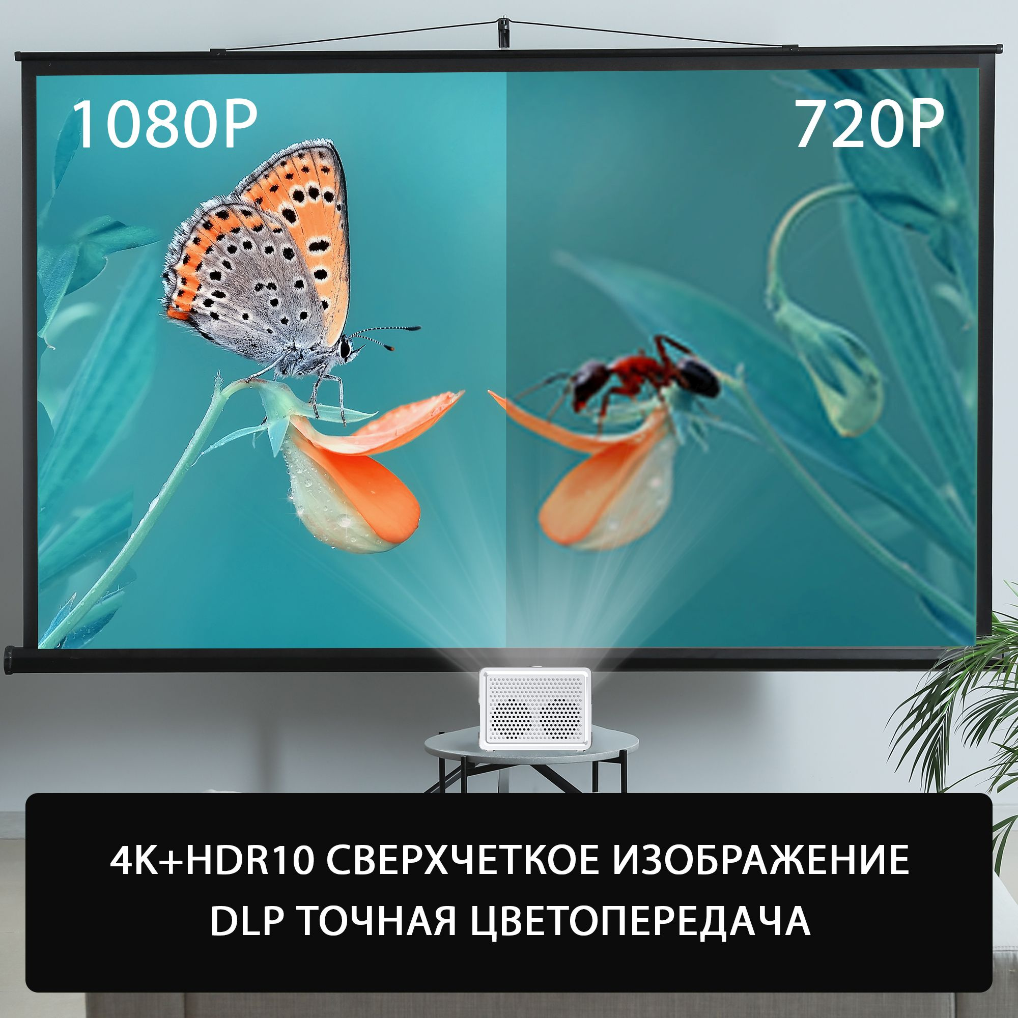 Cactus Проектор CS-PRU.03WT.WUXGA-A белый {DLP 6500Lm 2000:1 (30000час) 1xUSB typeA 1xHDMI 1.5кг}