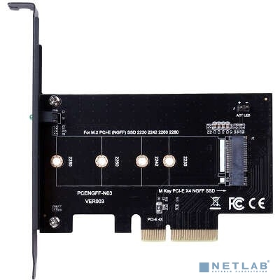 Адаптер PCI-E M.2 NGFF for SSD Bulk ASIA PCIE M2 NGFF M-KEY