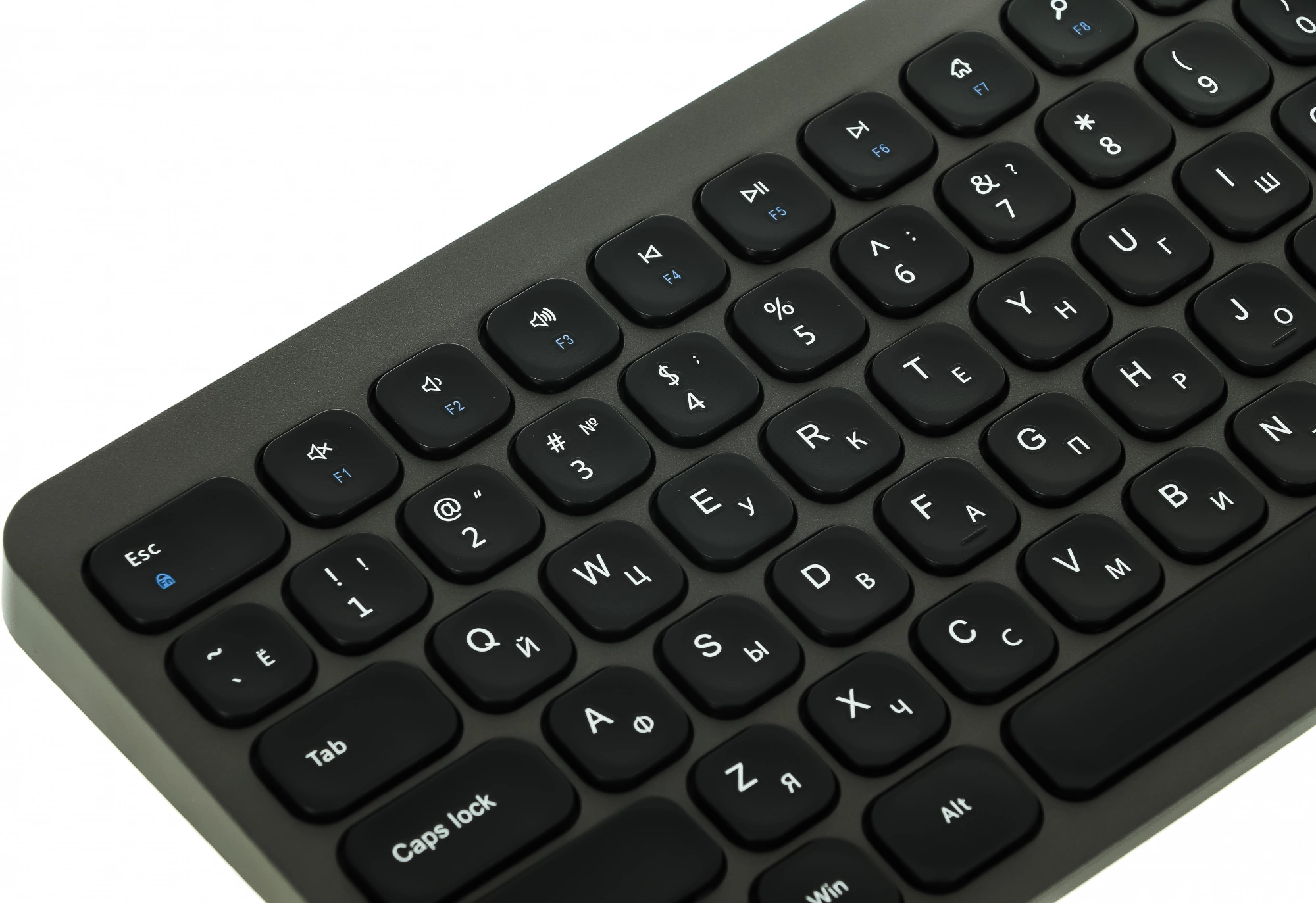Клавиатура + мышь Oklick 300M клав:серый мышь:серый/черный USB беспроводная slim [1488402]