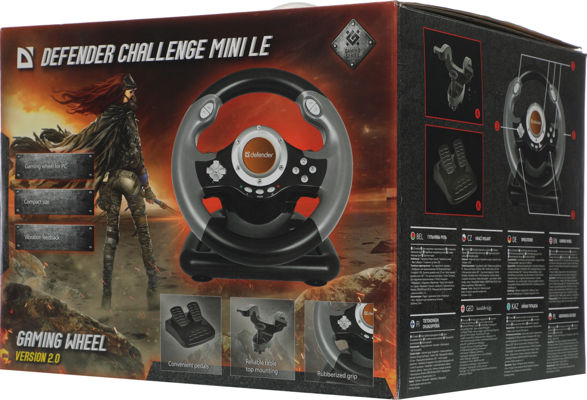 DEFENDER CHALLENGE MINI [64351] {Руль+ педали, 10кн., 200мм.,USB}