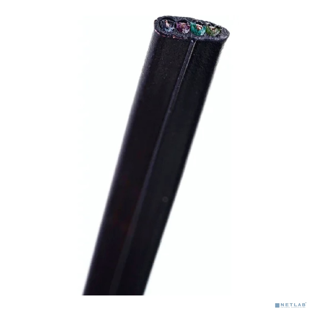 Gembird Кабель телефонный 100м (4-х жильный, 2 пары, плоский) черный Gembird Кабель телефонный 100м (4-х жильный, 2 пары, плоский) черный