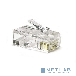 Hyperline PLUG-8P8C-U-C6 Разъем RJ-45(8P8C) под витую пару, категория 6 (50 µ&quot;/ 50 микродюймов), универсальный (для одножильного и многожильного кабеля) 1шт