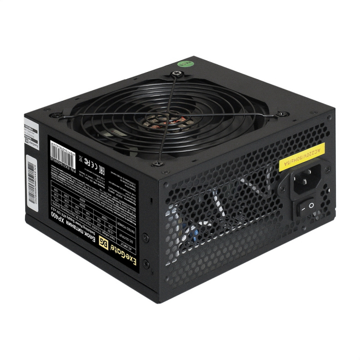 Exegate EX219459RUS / 251764 Блок питания 400W ATX-XP400 OEM, black, 12cm fan, 24+4pin, 3*SATA, 1*FDD, 2*IDE