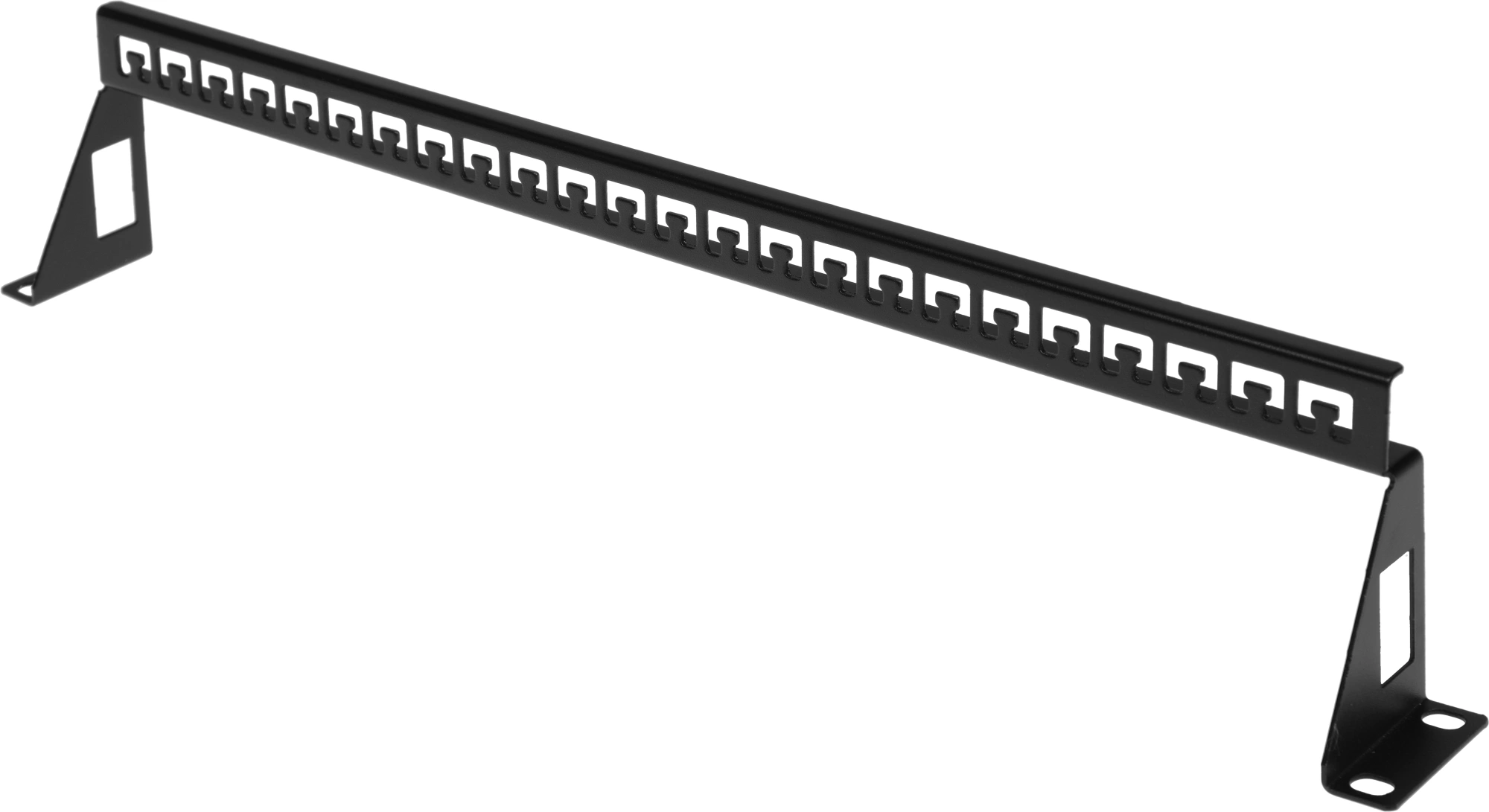 Hyperline PPBL3-19-24S-RM Модульная патч-панель 19&quot;, 24 порта, Flat Type, 1U, для модулей Keystone Jack, с задним кабельным организатором (без модулей)