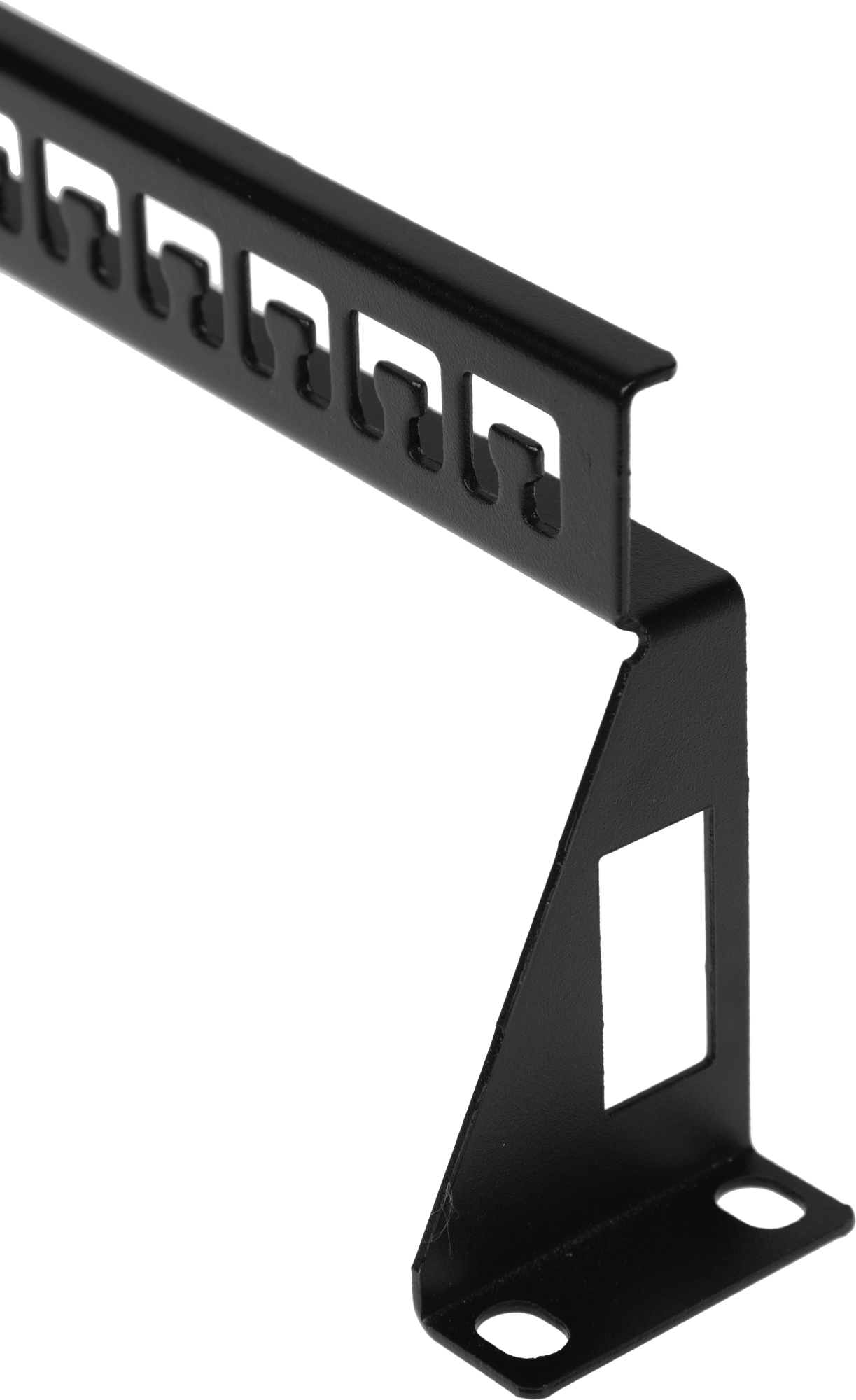 Hyperline PPBL3-19-24S-RM Модульная патч-панель 19&quot;, 24 порта, Flat Type, 1U, для модулей Keystone Jack, с задним кабельным организатором (без модулей)