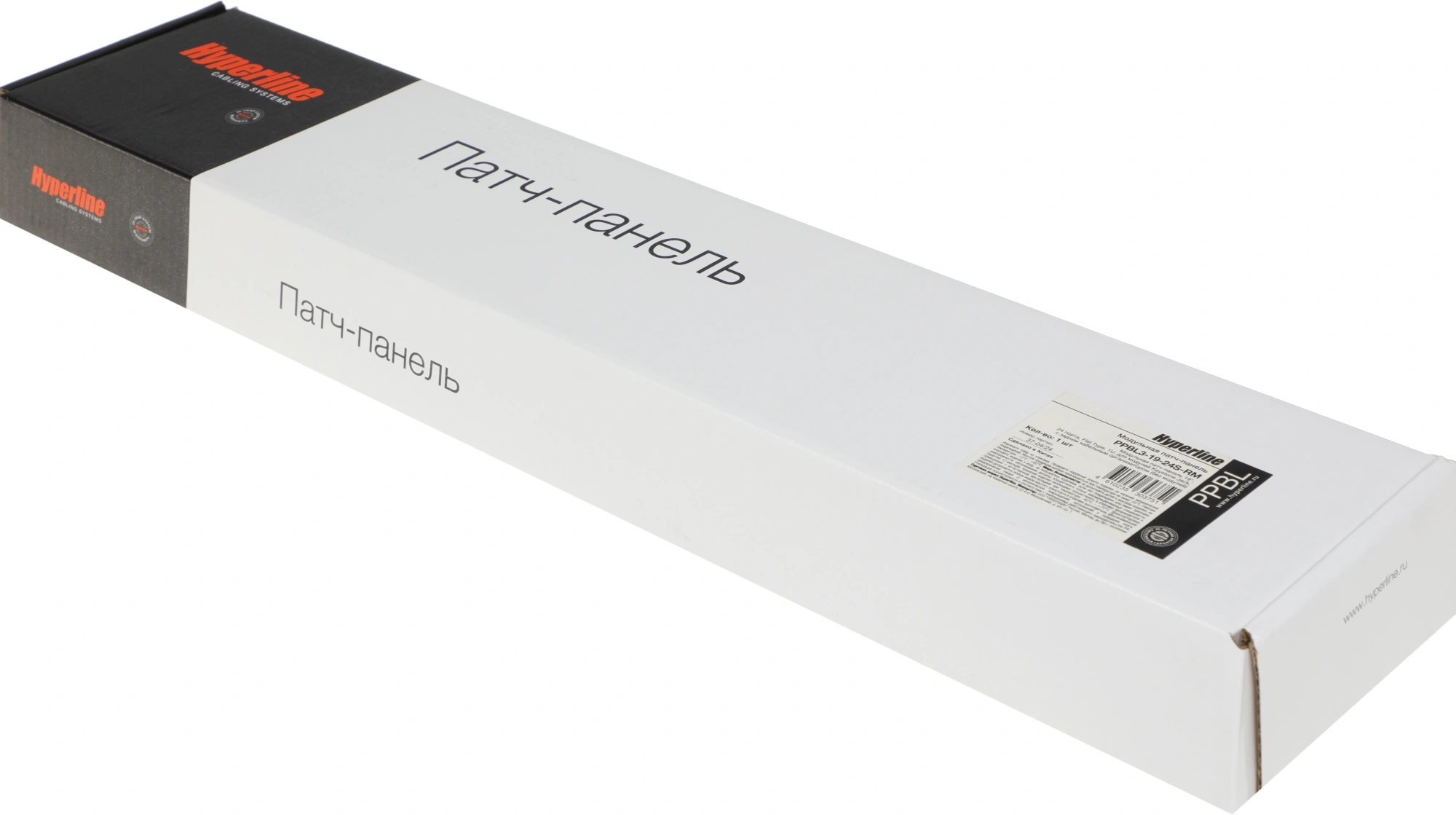 Hyperline PPBL3-19-24S-RM Модульная патч-панель 19&quot;, 24 порта, Flat Type, 1U, для модулей Keystone Jack, с задним кабельным организатором (без модулей)