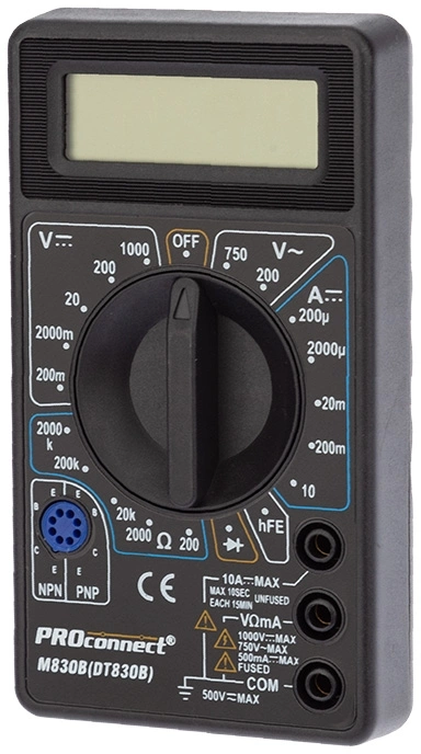 Proconnect (13-3011) Портативный мультиметр M830B(DT830B) Proconnect (13-3011) Портативный мультиметр M830B(DT830B)