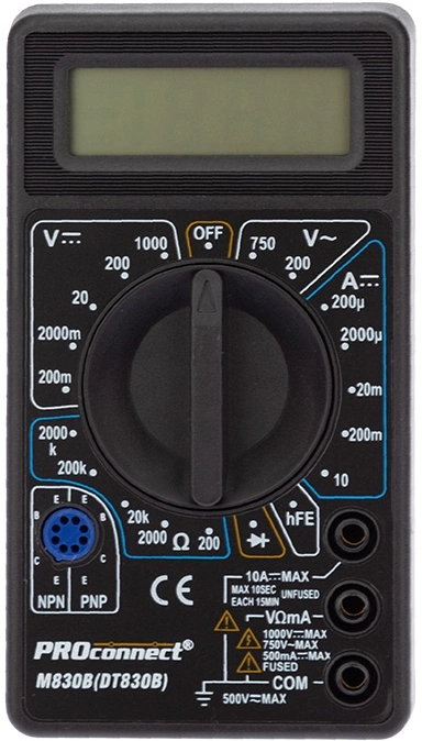 Proconnect (13-3011) Портативный мультиметр M830B(DT830B) Proconnect (13-3011) Портативный мультиметр M830B(DT830B)
