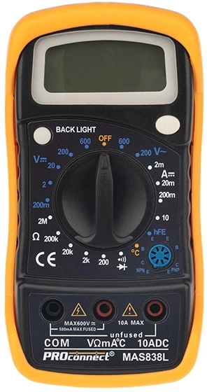 Proconnect (13-3022) Универсальный мультиметр MAS838L(DT858L)