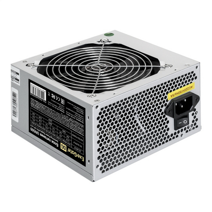 Exegate EX244555RUS Блок питания 500W Exegate UN500, ATX, 12cm fan, 24+4pin, 6pin PCI-E, 4*SATA, 1*FDD, 1*IDE