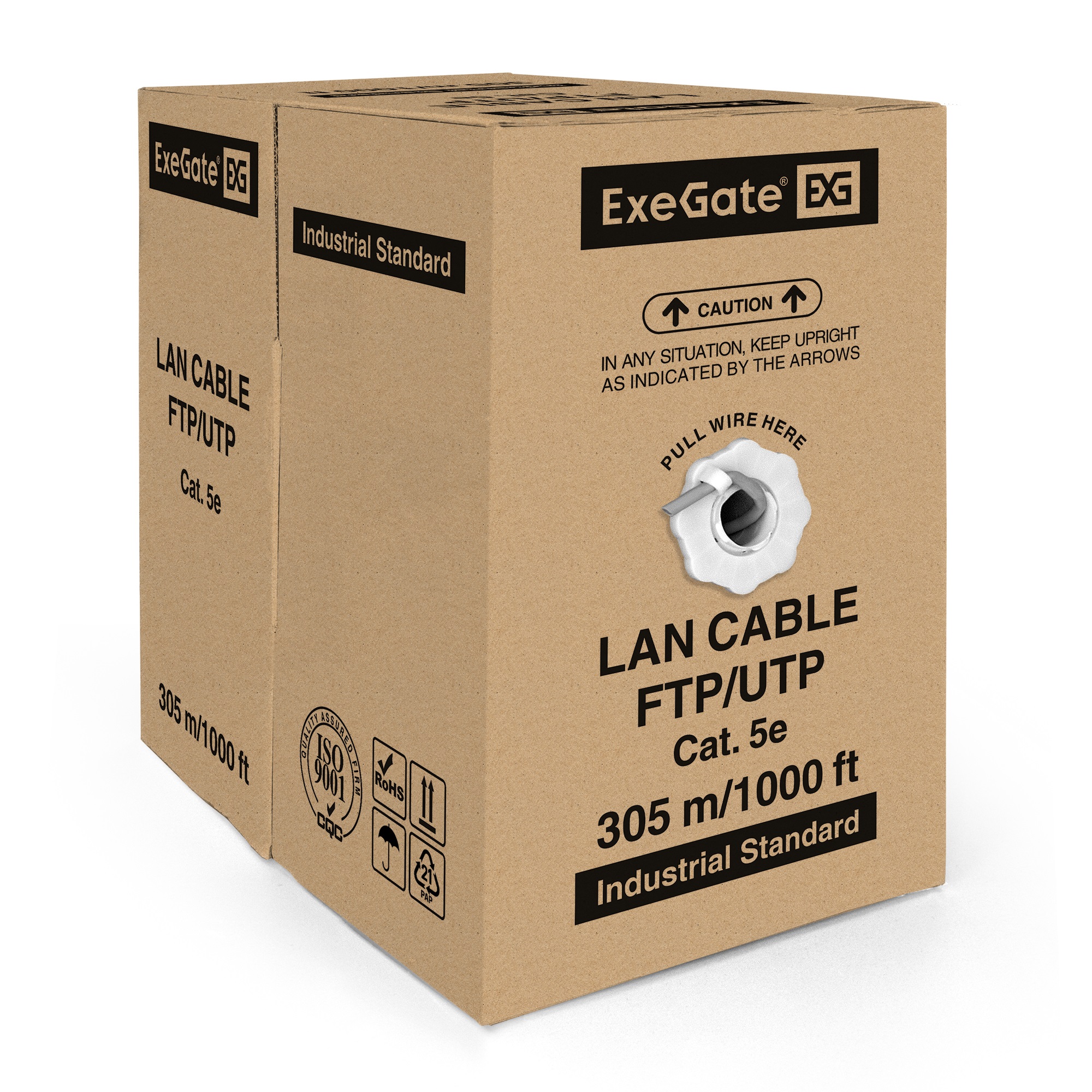 Exegate EX138967RUS Кабель FTP 4 пары кат.5e Exegate Special медь, экран, 305м pullbox, серый