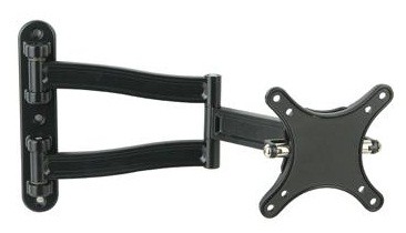 Kromax TECHNO-1 grey, Кр. алюм. наст. для TV 10"-26", max 15 кг, 4 ст св., нак. 30°, пов. 180°, от ст. 45-365 мм, max VESA 100x100 мм.