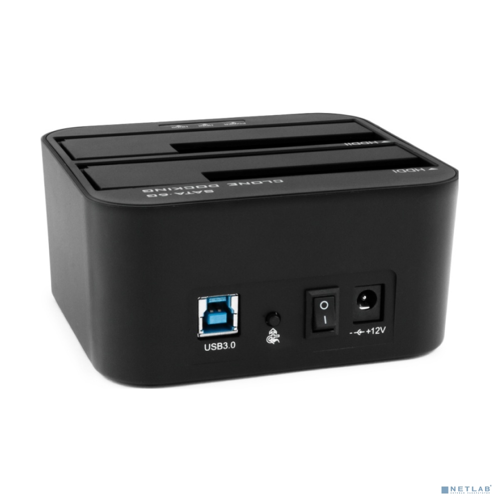 AgeStar 3UBT6-6G Докстанция 2x2.5&quot;/3.5&quot; SATA HDD/SSD AgeStar 3UBT6-6G, USB3.0, пластик, черный, UASP