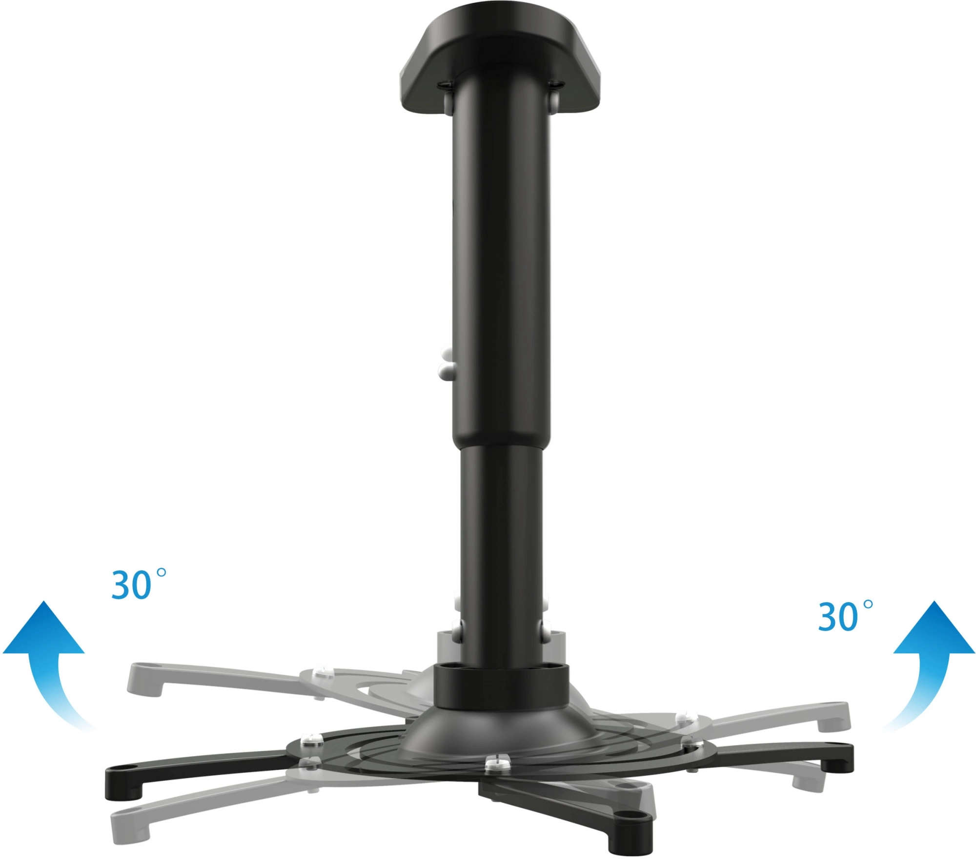 Cactus CS-VM-PR05M-BK черный Кронштейн для проектора макс.10кг настенный и потолочный поворот и наклон