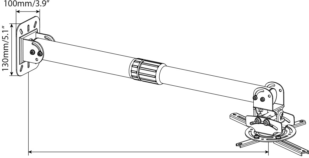 Cactus CS-VM-PR16L-AL серебристый Кронштейн для проектора макс.13.6кг настенный и потолочный поворот Cactus CS-VM-PR16L-AL серебристый Кронштейн для проектора макс.13.6кг настенный и потолочный поворот