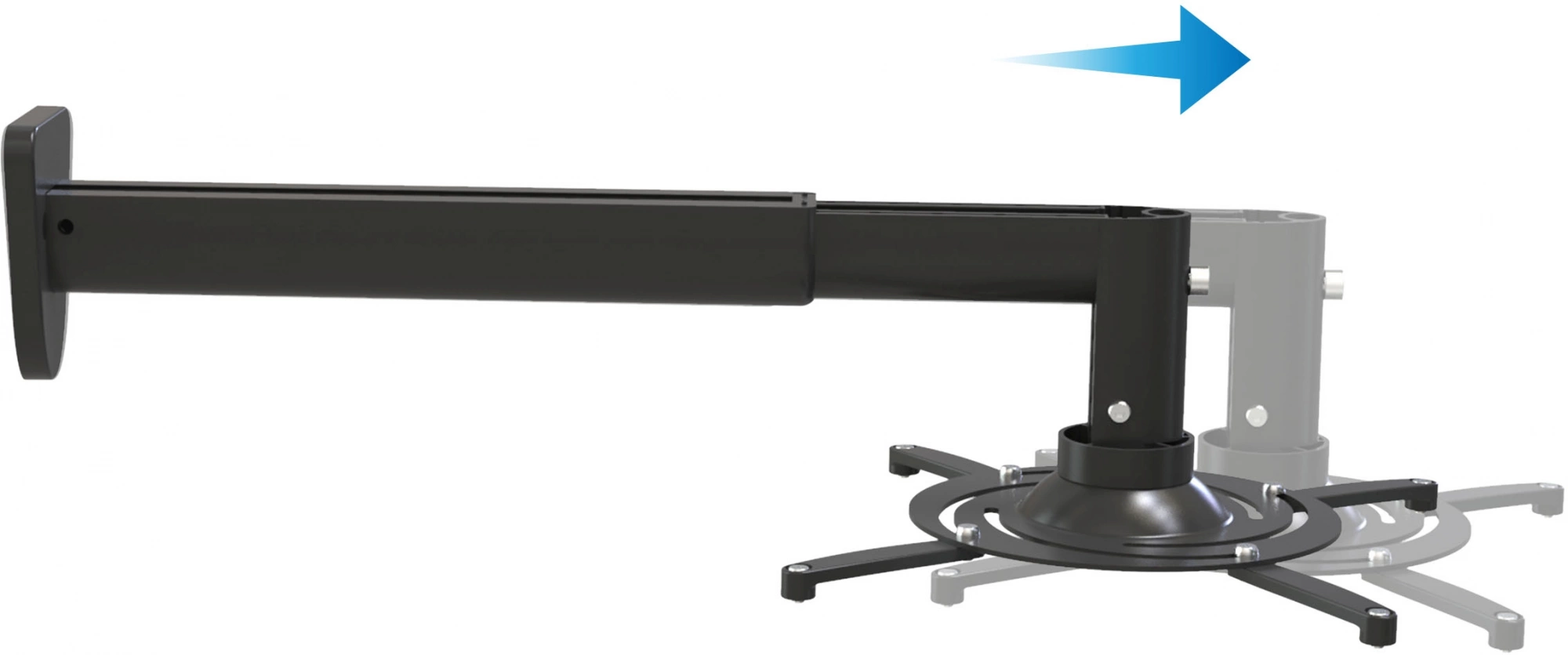 Cactus CS-VM-PR05BL-BK черный Кронштейн для проектора макс.10кг настенный и потолочный поворот и наклон Cactus CS-VM-PR05BL-BK черный Кронштейн для проектора макс.10кг настенный и потолочный поворот и наклон