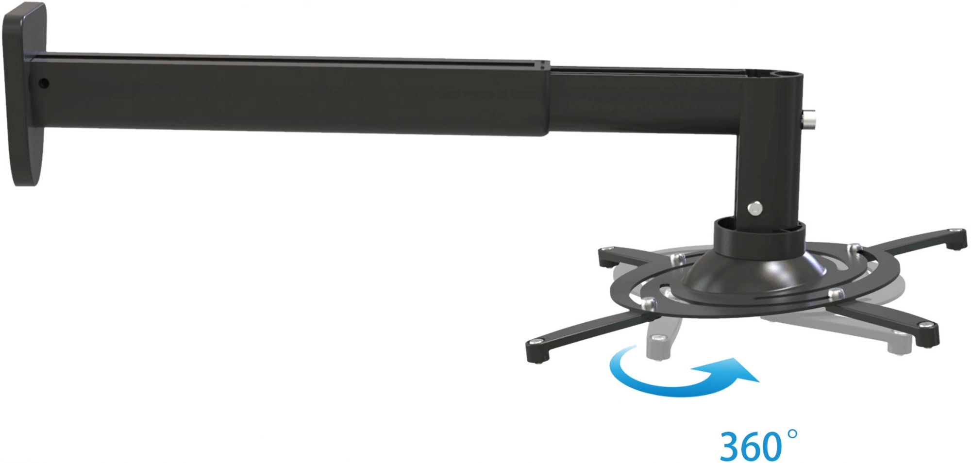 Cactus CS-VM-PR05BL-BK черный Кронштейн для проектора макс.10кг настенный и потолочный поворот и наклон Cactus CS-VM-PR05BL-BK черный Кронштейн для проектора макс.10кг настенный и потолочный поворот и наклон