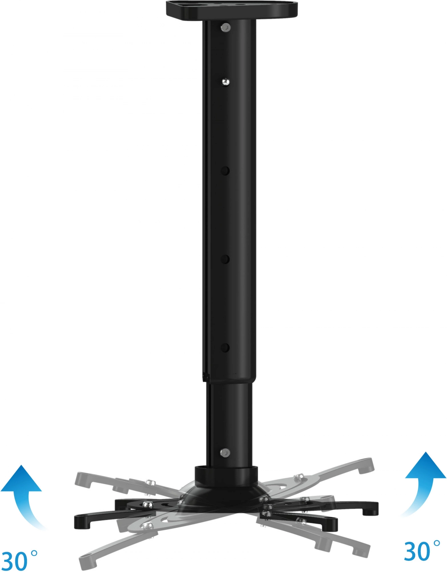 Cactus CS-VM-PR05L-BK черный Кронштейн для проектора макс.10кг настенный и потолочный поворот Cactus CS-VM-PR05L-BK черный Кронштейн для проектора макс.10кг настенный и потолочный поворот