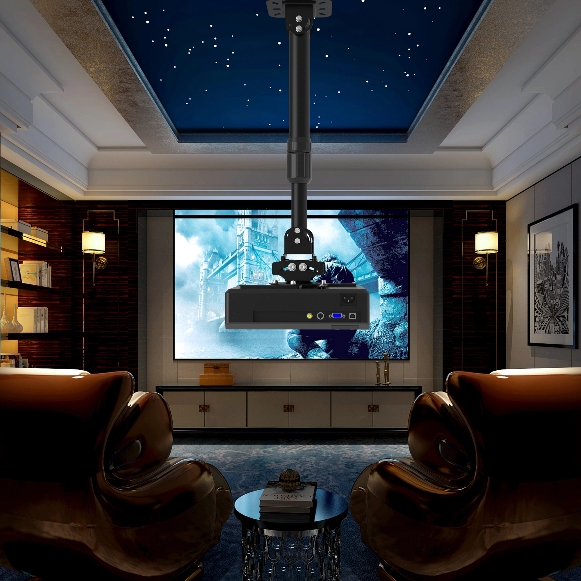 Cactus CS-VM-PR16L-BK черный Кронштейн для проектора макс.13.6кг настенный и потолочный поворот и наклон Cactus CS-VM-PR16L-BK черный Кронштейн для проектора макс.13.6кг настенный и потолочный поворот и наклон