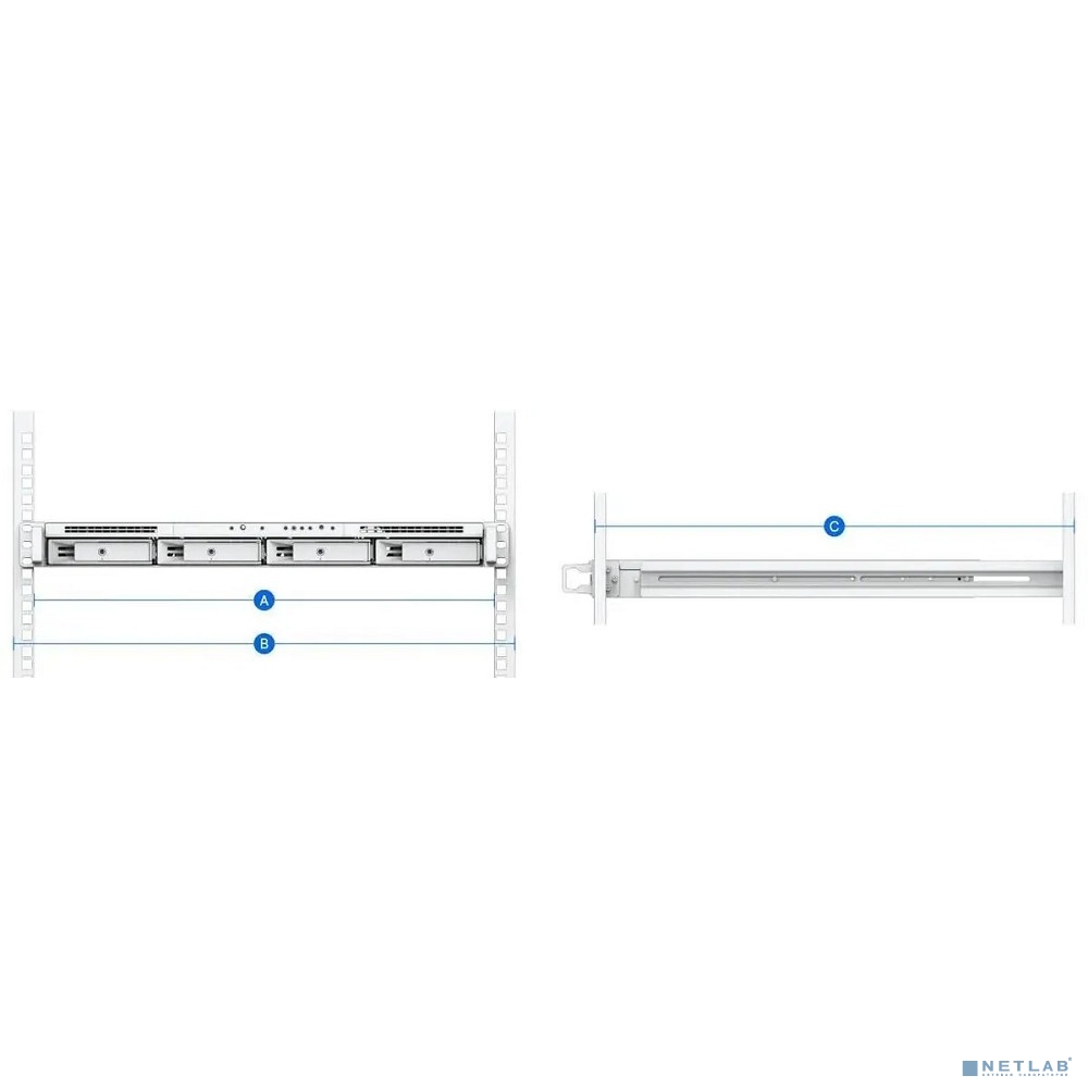 Synology RKM114 Комплект направляющих (фиксированные) 1U для RS812(RP)+, RS812, RS814, RX410 Synology RKM114 Комплект направляющих (фиксированные) 1U для RS812(RP)+, RS812, RS814, RX410