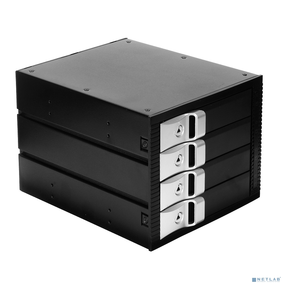 Exegate EX264645RUS Корзина для HDD Exegate HS435-01 (универсальная, на 4*3,5&quot; SATA/SAS HDD, занимает 3*5,25&quot; отсека)