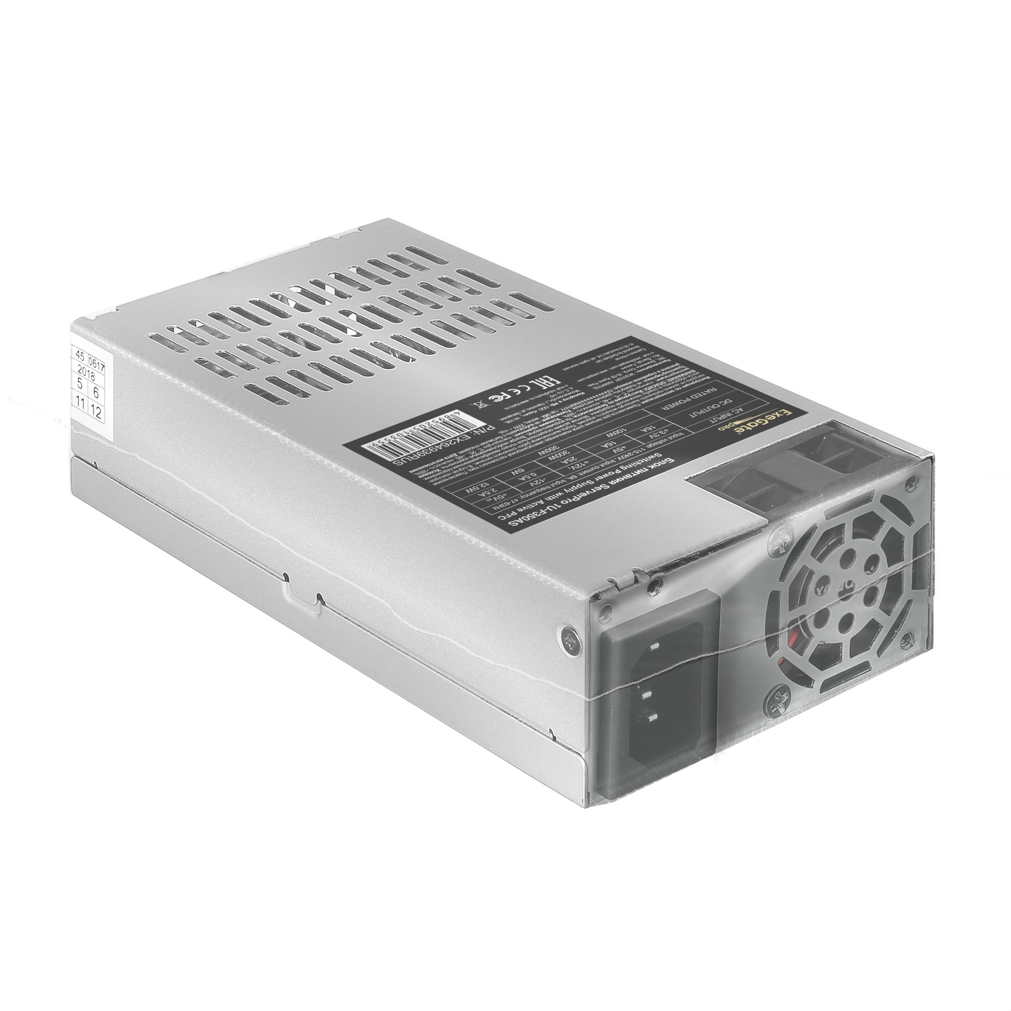 Exegate EX264939RUS Серверный БП 350W &lt;ServerPRO-1U-F350AS&gt; APFC, унив. для Flex1U, 24pin, 4pin,3xSATA, 2xIDE