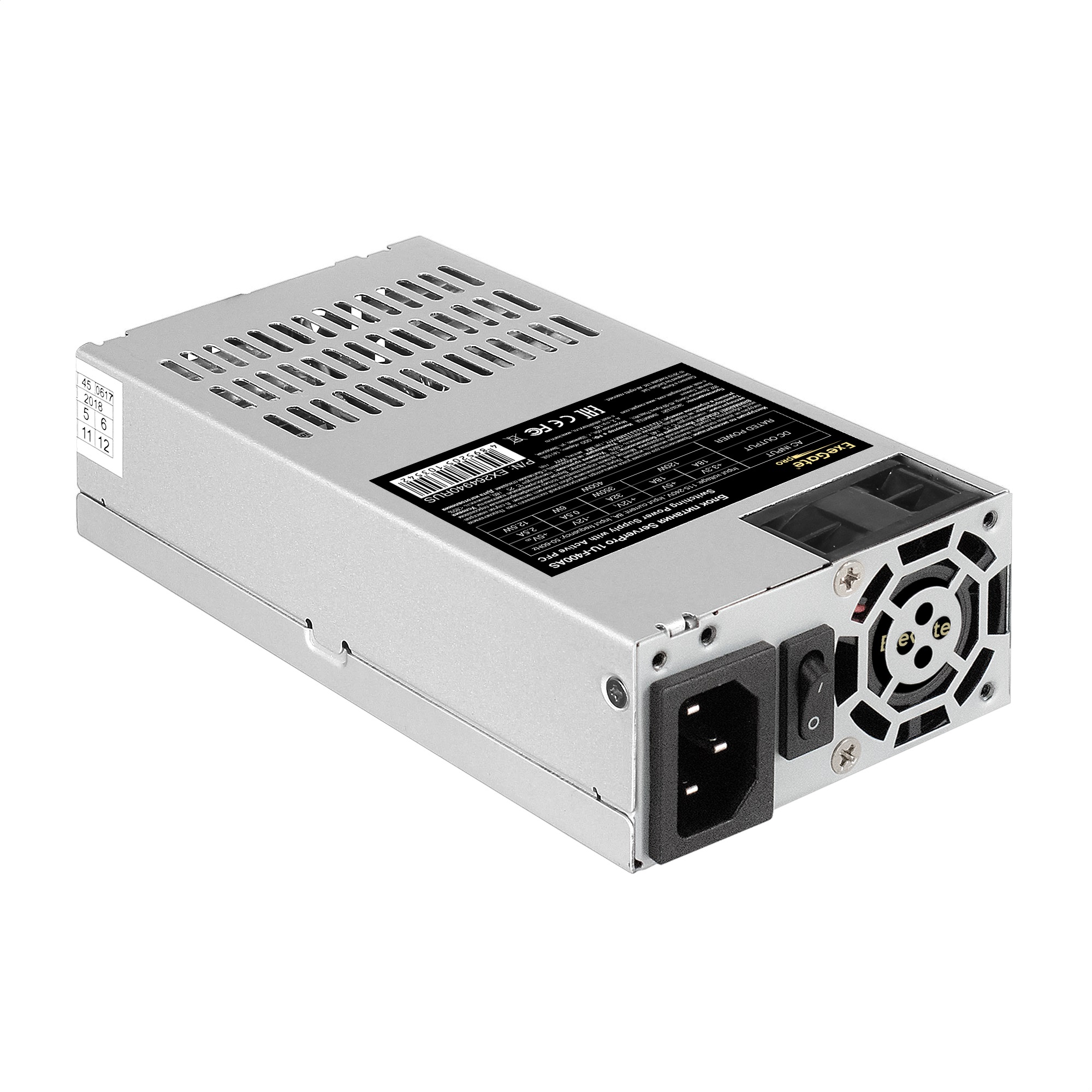 Exegate EX264940RUS Серверный БП 400W &lt;ServerPRO-1U-F400AS&gt; APFC, унив. для Flex1U, 24pin, 4pin,3xSATA, 2xIDE