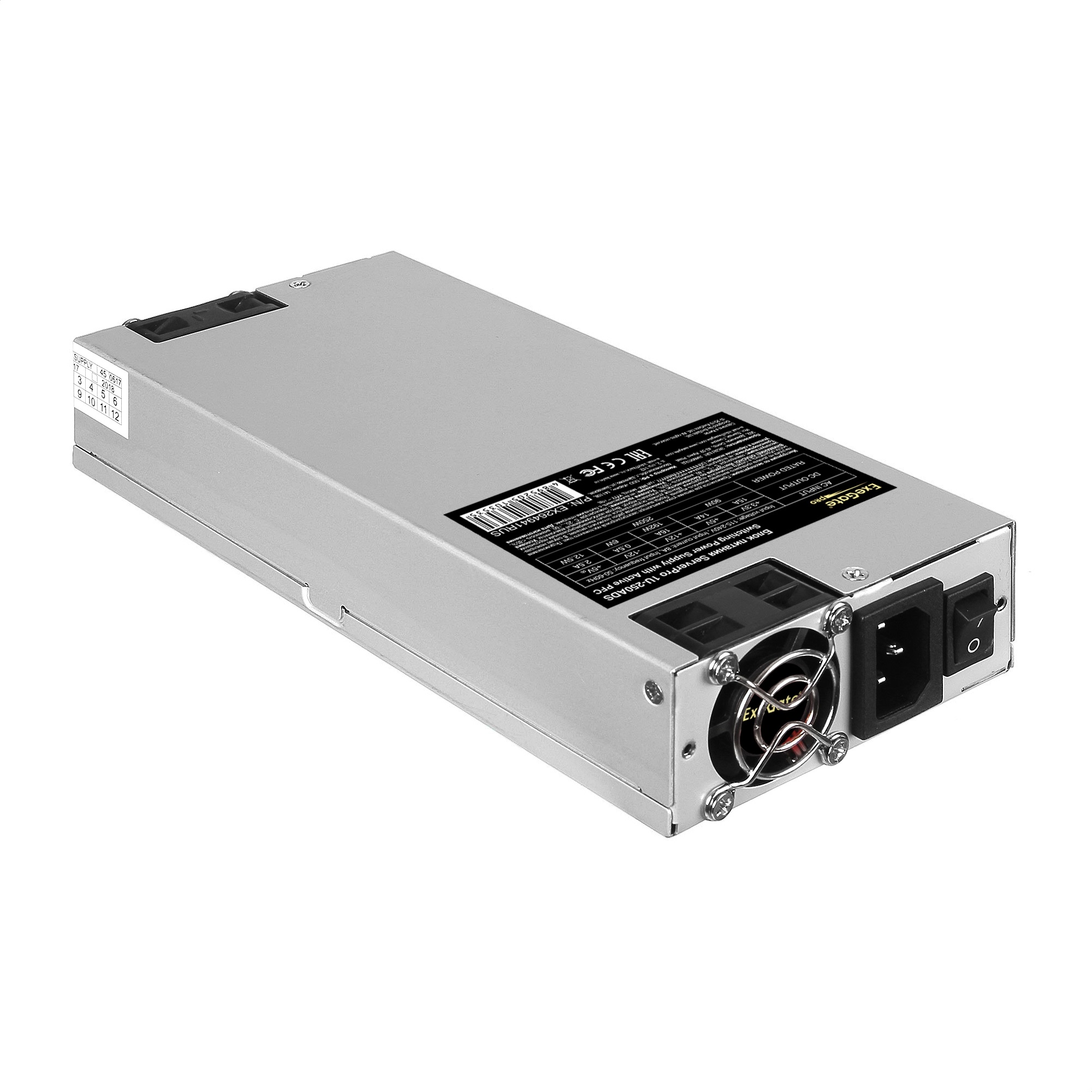 Exegate EX264941RUS Серверный БП 250W <ServerPRO-1U-250ADS> APFC, унив. для 1U, 24pin, (4+4)pin,4xSATA,2xIDE