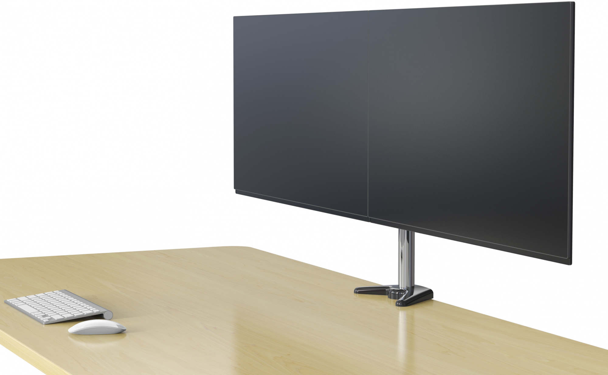 Cactus CS-VM-D08-AL серебристый  Кронштейн для 2-х мониторов 13"-27" макс.8кг настольный поворот и наклон