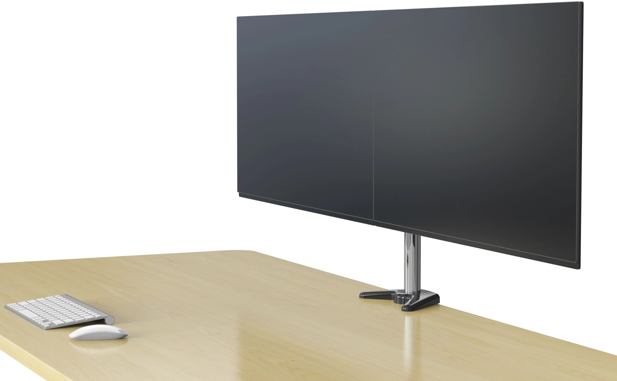 Cactus CS-VM-D08-AL серебристый  Кронштейн для 2-х мониторов 13"-27" макс.8кг настольный поворот и наклон