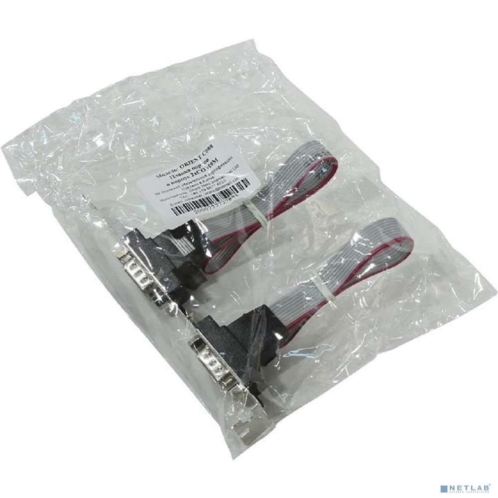ORIENT C088, Планка портов в корпус 2xCOM DB9 Male, oem
