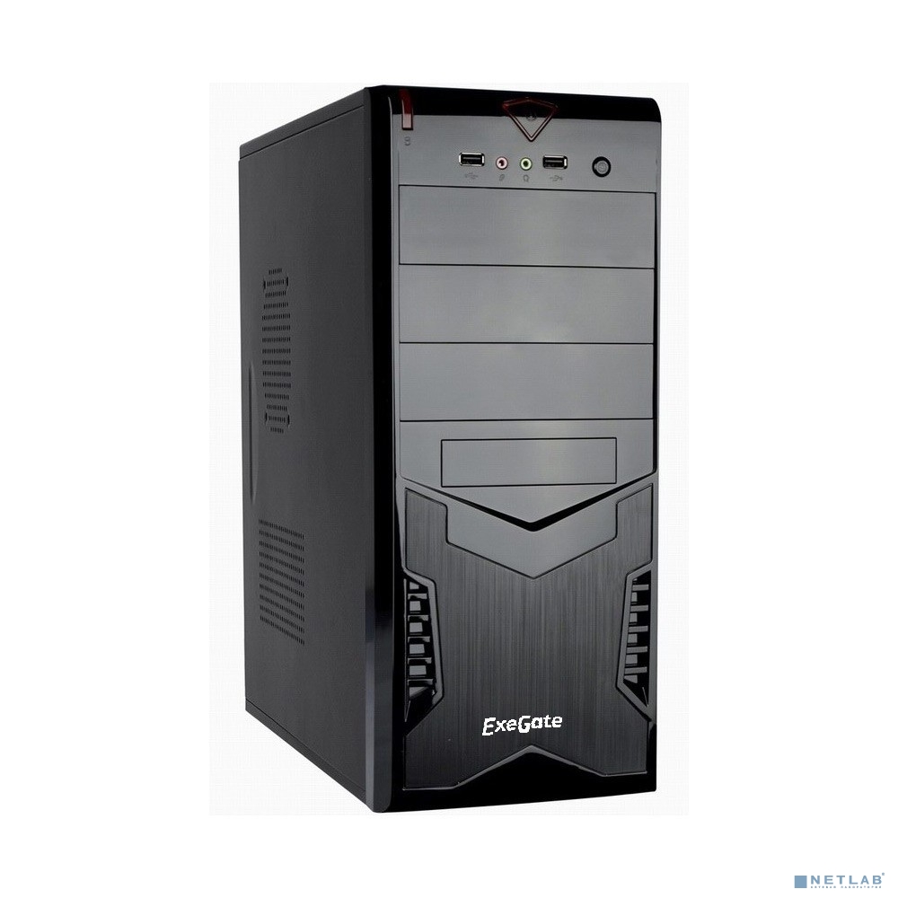 Exegate EX261447RUS Корпус Miditower CP-601 Black, ATX, &lt;без БП&gt;, 2*USB, Audio